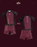 Crimson Ornamental Combat Short