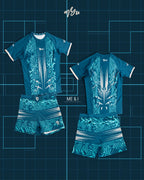 Teal Circuit Combat Short