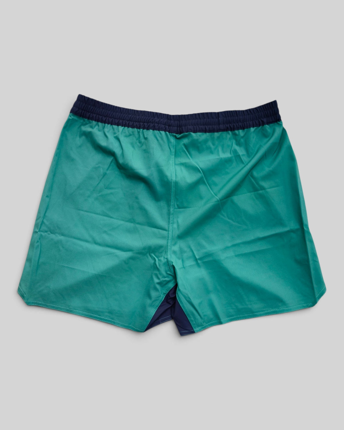 MYU Arctic Mint fight shorts, mint green grappling and MMA shorts — back view