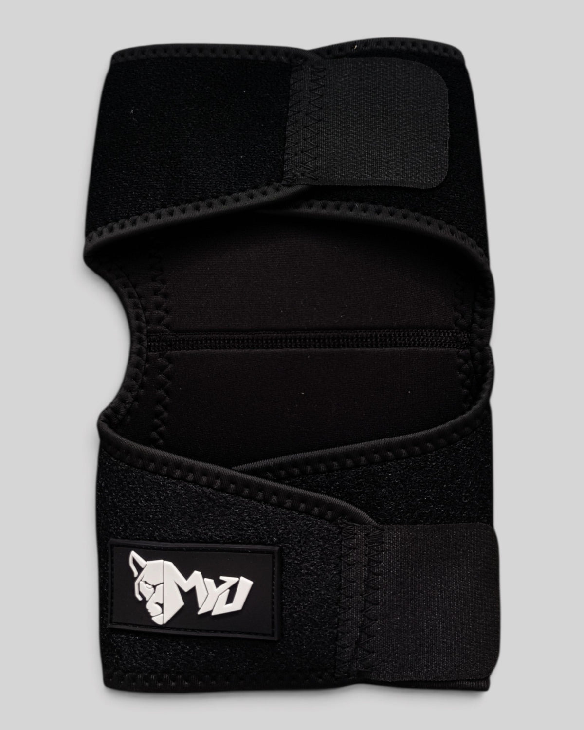 MYU elbow pad, single padded elbow sleeve for grappling and MMA — third angle